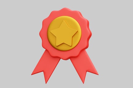 Preview: Award Ribbon With Golden Star Symbol