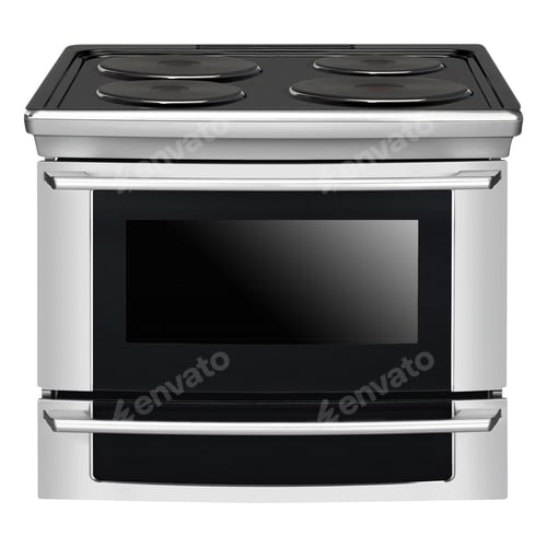 Preview: Electric oven isolated on white background