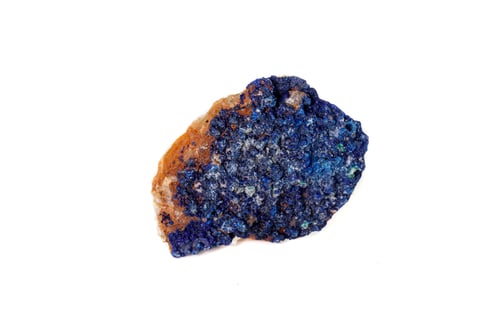 Preview: Macro mineral stone Malachite and Azurite against white background