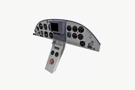 Preview: Aircraft instrument panel close-up