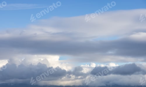 Preview: View of Cloudscape during a cloudy blue sky sunny day