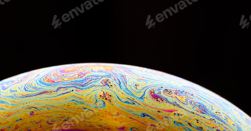 Preview: Beautiful psychedelic abstraction - interference in soap films in reflected light