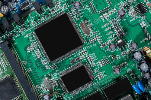 Preview: Microcircuit with chip close up
