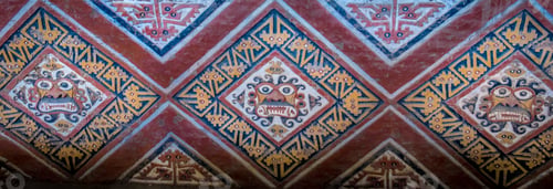 Preview: Detail of ancient wall at Huaca de la Luna in Trujillo, Peru