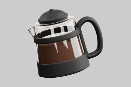 Preview: Glass coffee server with black accents