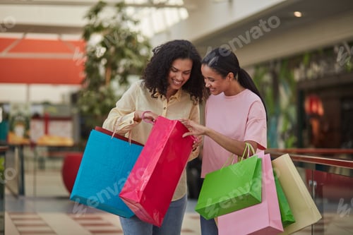 Preview: Happy Woman Enjoying Shopping at Mall Sale