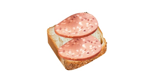 Preview: Slice of continental bread with ham