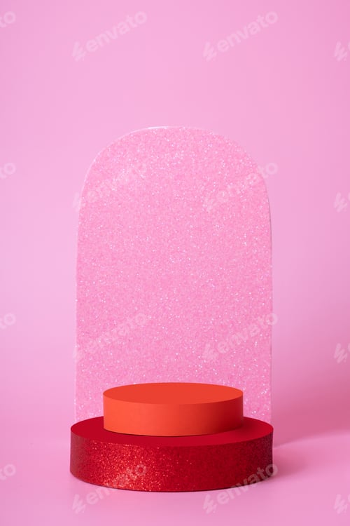 Visualização: Maquete o palco ou pedestal do pódio. Decorações para o Ano Novo Chinês para seus produtos
.