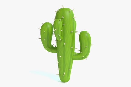 Preview: Stylized Green Cartoon Cactus