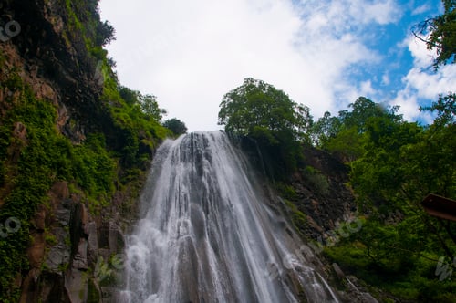 Preview: Beautiful waterfall in forest.