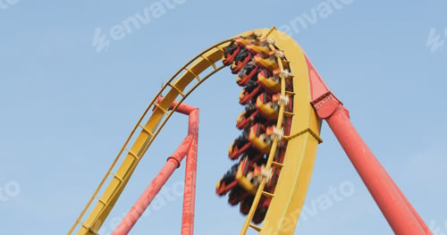 Preview: Ocean Park, Hong Kong, 09 December 2017:- Roller coaster in amusement park