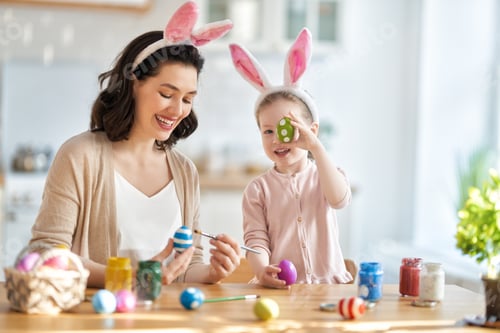 Preview: family preparing for Easter