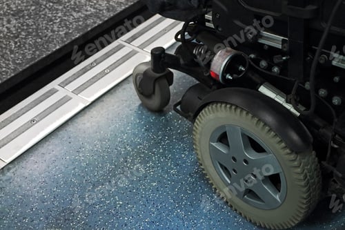 Preview: Wheelchair disabled exit door subway wagon.