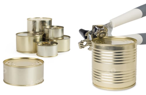 Preview: Tin cans isolated on white