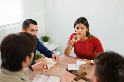 Preview: Young people listening to reflections about God
