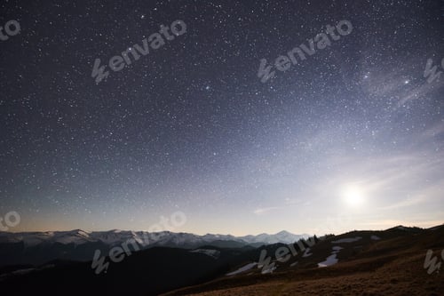 Preview: Beautiful night skies above mountains
