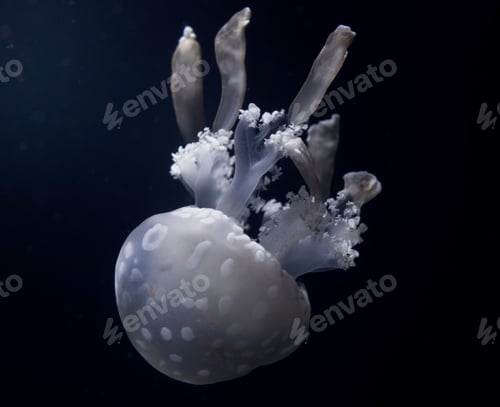 Preview: Jellyfish in an aquarium on a dark background