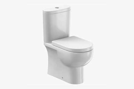 Preview: Modern White Toilet with Closed Seat
