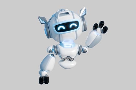 Aperçu: Joli personnage de robot flottant