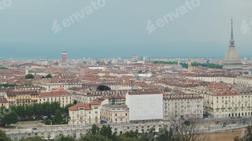 Preview: Top view of Turin cityscape