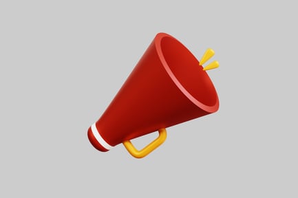 Preview: Megaphone with dual-pointed nozzle and lateral stripe