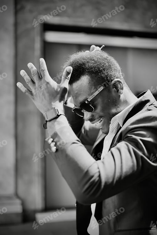 Preview: African man is smiling