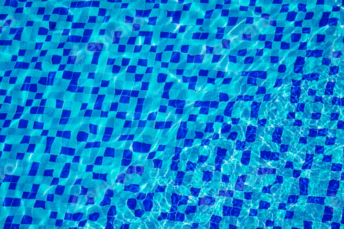 Preview: copyspace blue and white pool water swimming pool background copy space top view