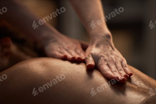 Preview: Masseuse Applying Oil on Back