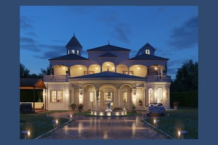 Preview: Elegant Colonial Villa with Fountain