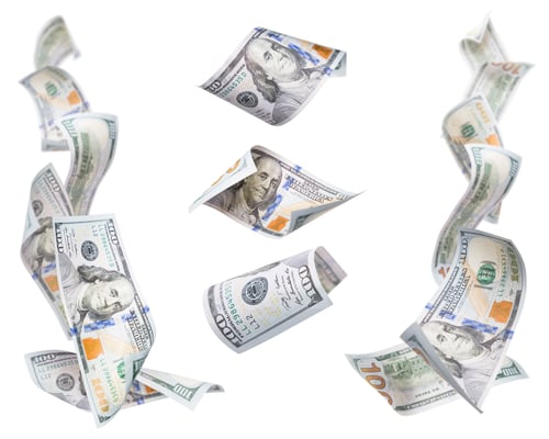 Preview: Left and Right Corner Frames of $100 Bills, 3 Isolated