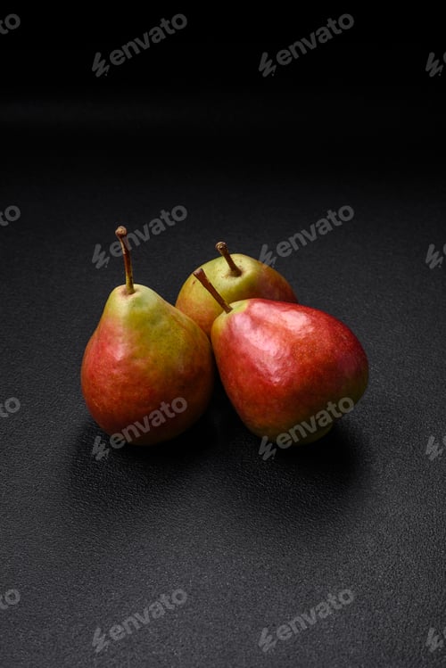 Preview: Delicious juicy sweet green pear with red side