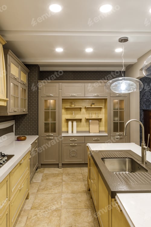 Preview: Renovated kitchen interior with stylish details