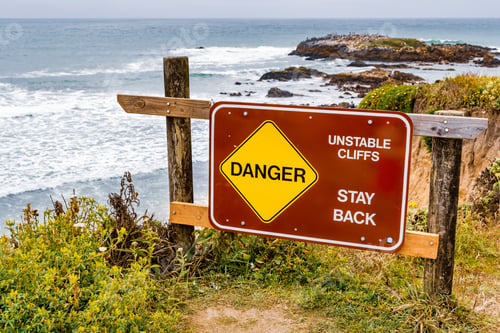 Preview: Unstable cliffs signage