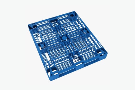 Preview: Durable Blue Plastic Pallet for Freight and Cargo