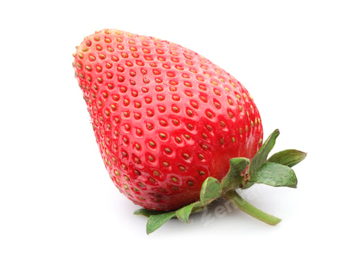 Preview: One fresh ripe strawberry isolated on white