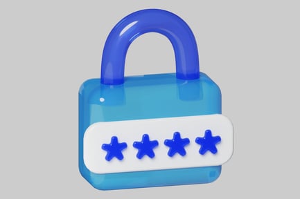 Preview: Blue star rating padlock