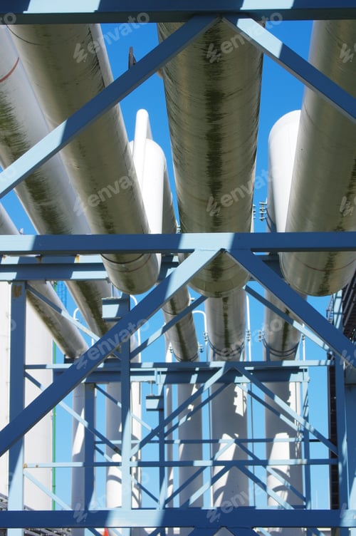 Preview: Complex of gas pipelines in a gas-fired power plant