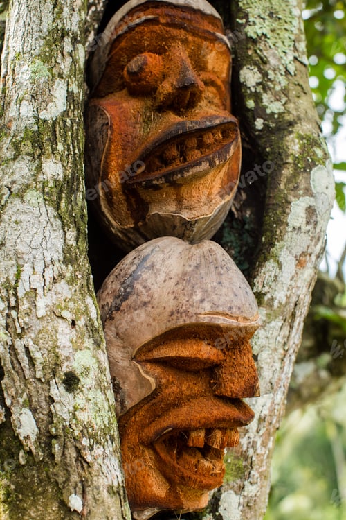 Preview: Coconut mask, symbolizing spirit in Ubud, Bali