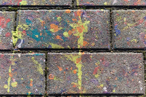 Preview: multicolored spots of paint on a slab