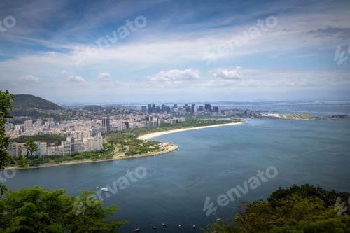 Preview: Panoramic aerial view of Rio de Janeiro, Guanabara Bay and Flamengo Park - Rio de Janeiro, Brazil