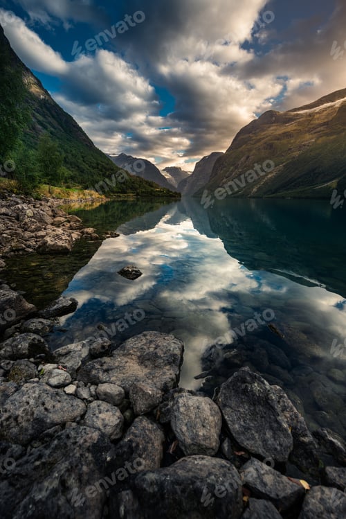 Preview: Lovatnet Lake Norway Stryn Vestland county,