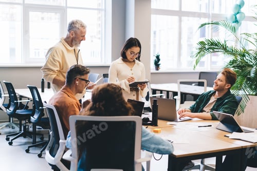 Preview: professional people with modern technology