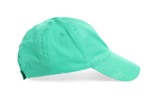 Preview: Stylish green baseball cap on white background
