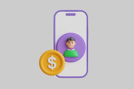 Preview: Cartoon finance app with coin