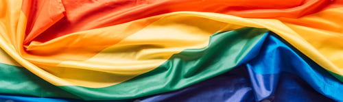 Preview: Background closeup of crumpled LGBT flag