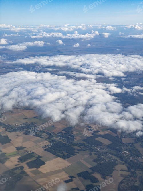 Preview: European landscape from above the clouds