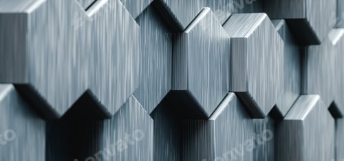 Preview: 3D Illustration. Hexagonal abstract background. Futuristic and technology concept.