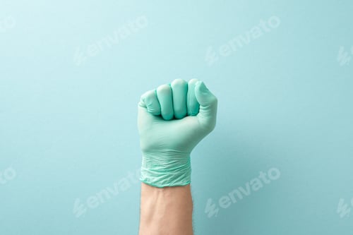 Preview: Necessity of regular medical check-ups concept. High angle view picture of doctor's hand
