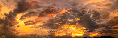 Preview: beautiful cloud at golden hour after rain. Nature Background concept.