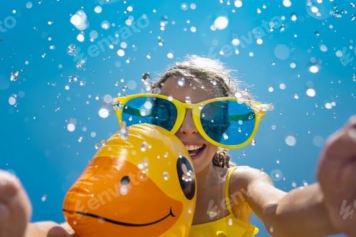 Preview: Spring break! Happy child having fun on summer vacation
